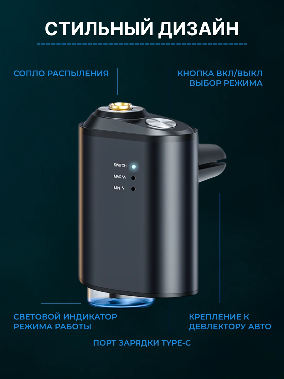 Хром ароматизатор в машину на дефлектор / автоматический, пахучка автопарфюм, набор в авто