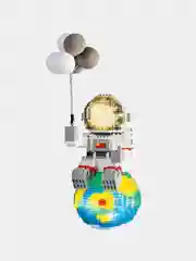 Розовый блочный 3D конструктор светящийся ночник подарок на новый год
