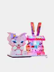 Розовый блочный 3D конструктор светящийся ночник подарок на новый год