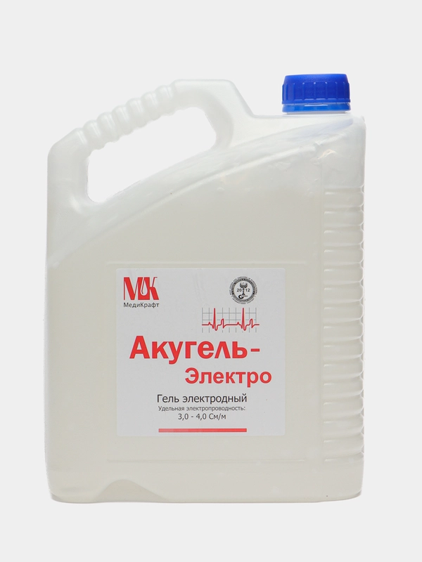 Гель для ЭКГ, ЭЭГ, РЭГ, ЭМГ Акугель Электро повышенная электропроводность 5 литров