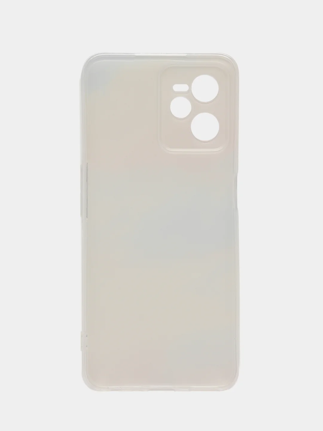 Пудровый силиконовый чехол на Realme C35 / Реалми С35 прозрачный, с рисунком, защита камеры