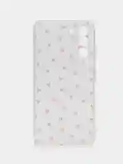 Коралловый меланж чехол на Samsung Galaxy S21 FE 5G / Самсунг S21 FE прозрачный, с рисунком, защита камеры
