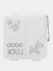 Таблетница GOOD LUCK, с цепочкой, 6,5 х 6 х 1,5 см, 4 секции, цвет МИКС