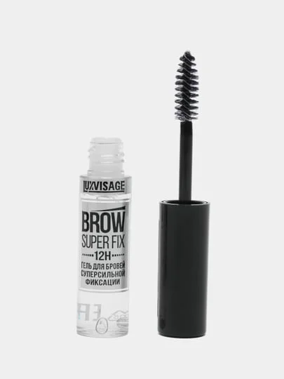 Прозрачный гель для бровей Brow Super Fix 12H Luxvisage (Люксвизаж), суперсильной фиксации, 6 г
