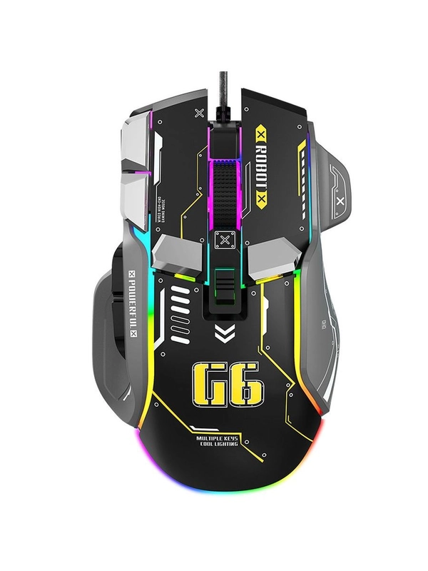 Проводная игровая бесшумная мышь с RGB-подсветкой