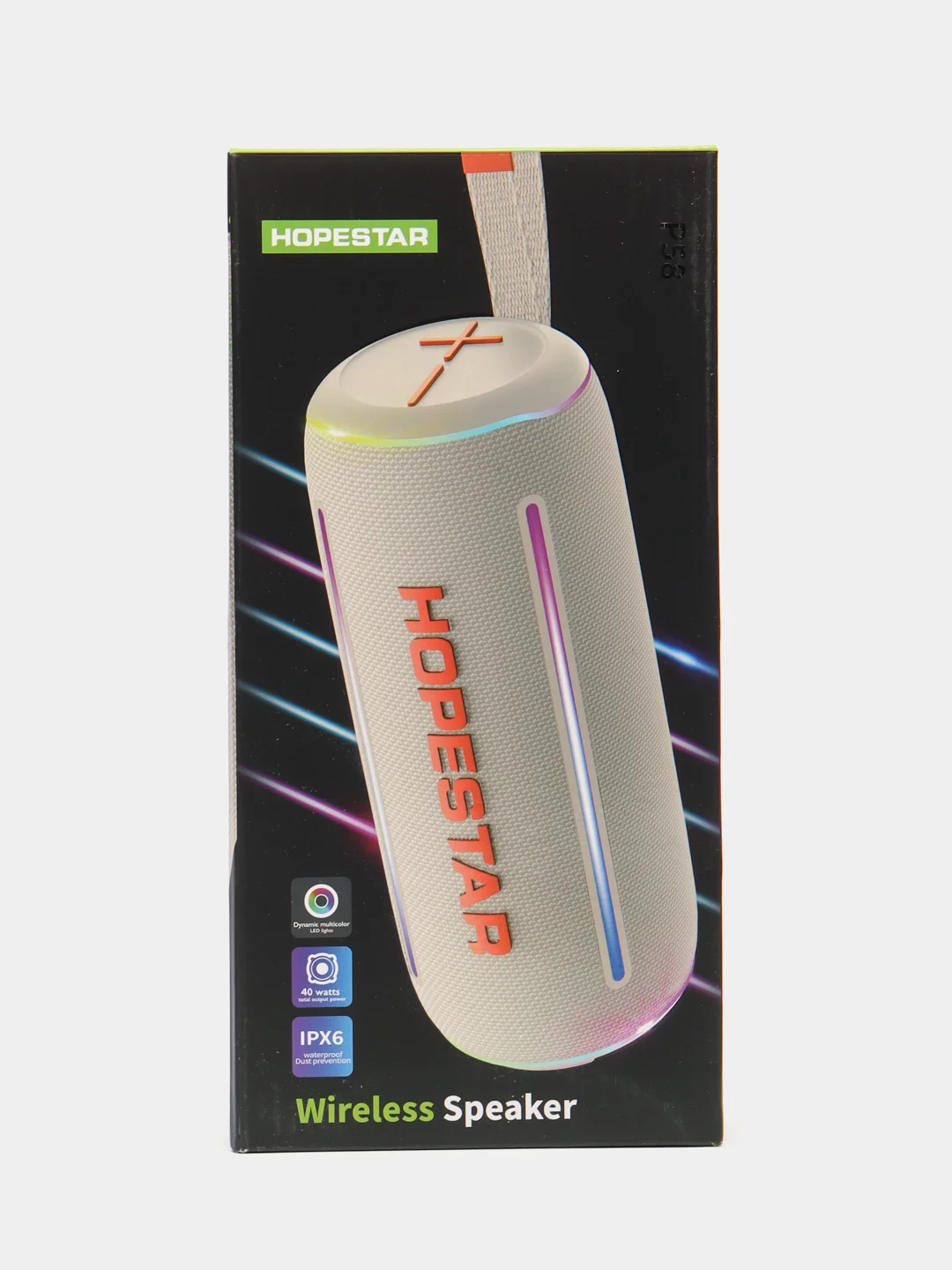 Молочный портативная Bluetooth колонка HOPESTAR P58 - 40W с RGB подсветкой,TWS, Premium