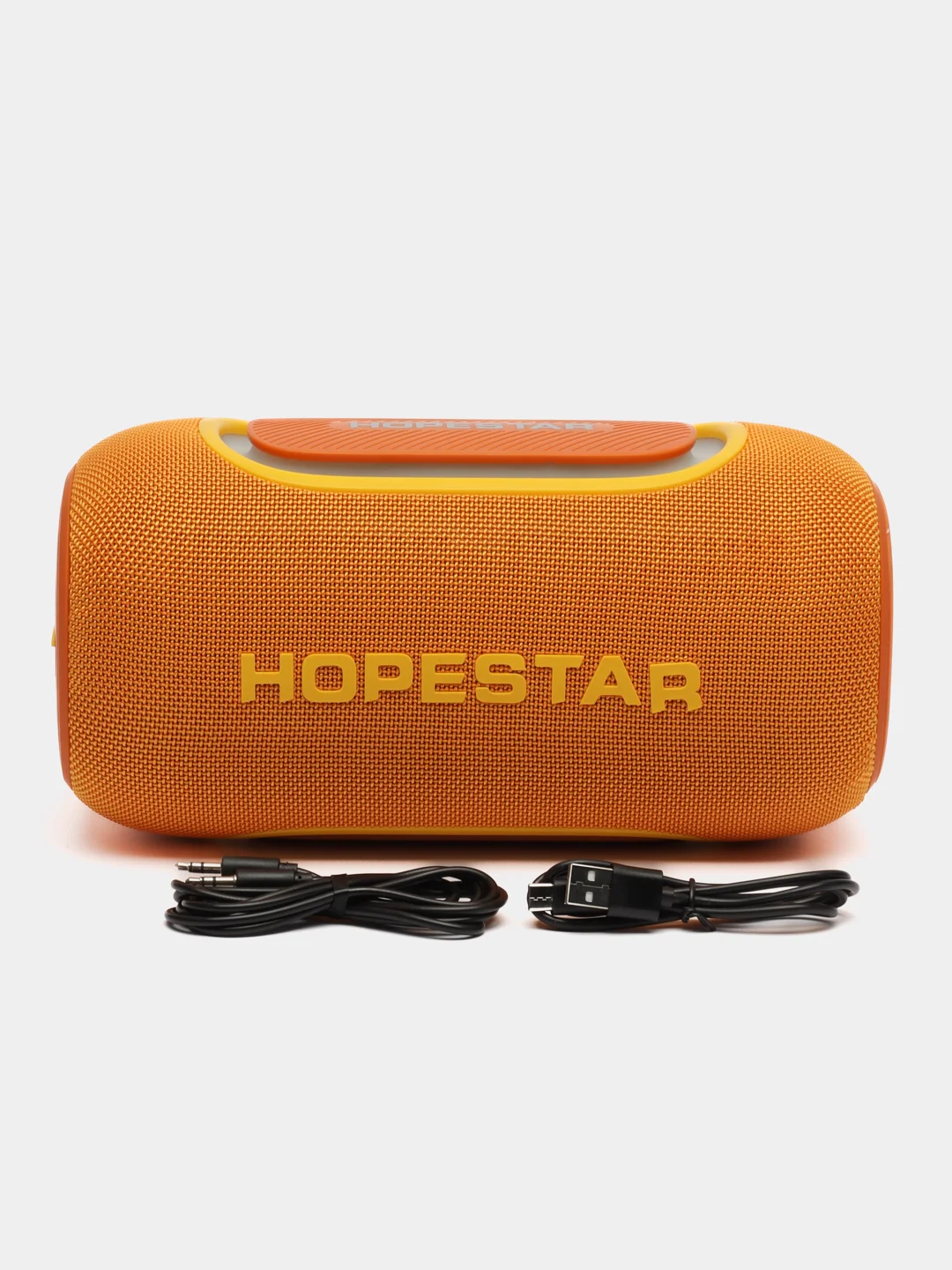 Оранжевый портативная Bluetooth колонка HOPESTAR P65Pro - 50W с RGB подсветкой, TWS,  Premium