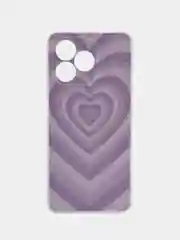 Лавандовый силиконовый чехол на Realme C53/C51 (Реалми С53/С51), прозрачный, с рисунком, защита камеры
