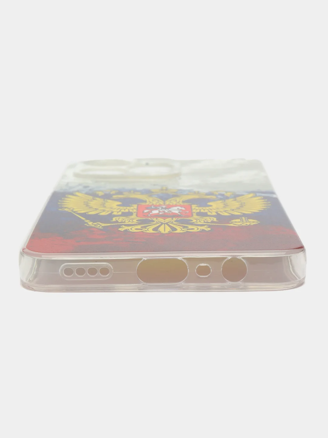 Синий силиконовый чехол на Realme C53/C51 (Реалми С53/С51), прозрачный, с рисунком, защита камеры