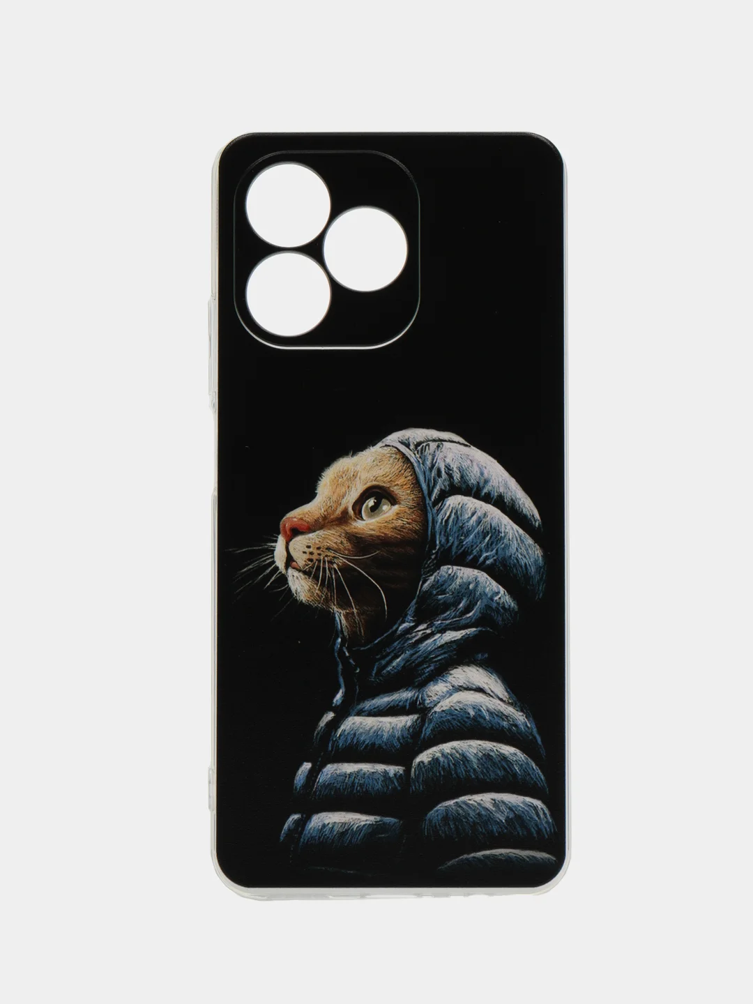 Фуксия силиконовый чехол на Realme C53/C51 (Реалми С53/С51), прозрачный, с рисунком, защита камеры