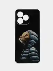 Фуксия силиконовый чехол на Realme C53/C51 (Реалми С53/С51), прозрачный, с рисунком, защита камеры