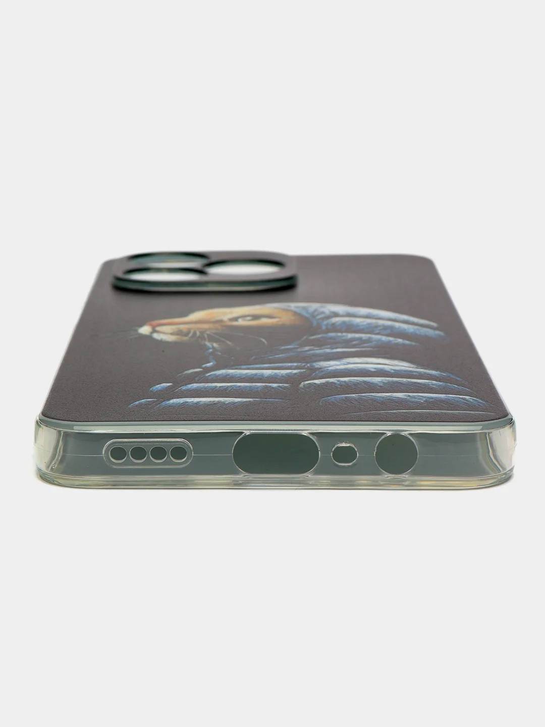 Фуксия силиконовый чехол на Realme C53/C51 (Реалми С53/С51), прозрачный, с рисунком, защита камеры