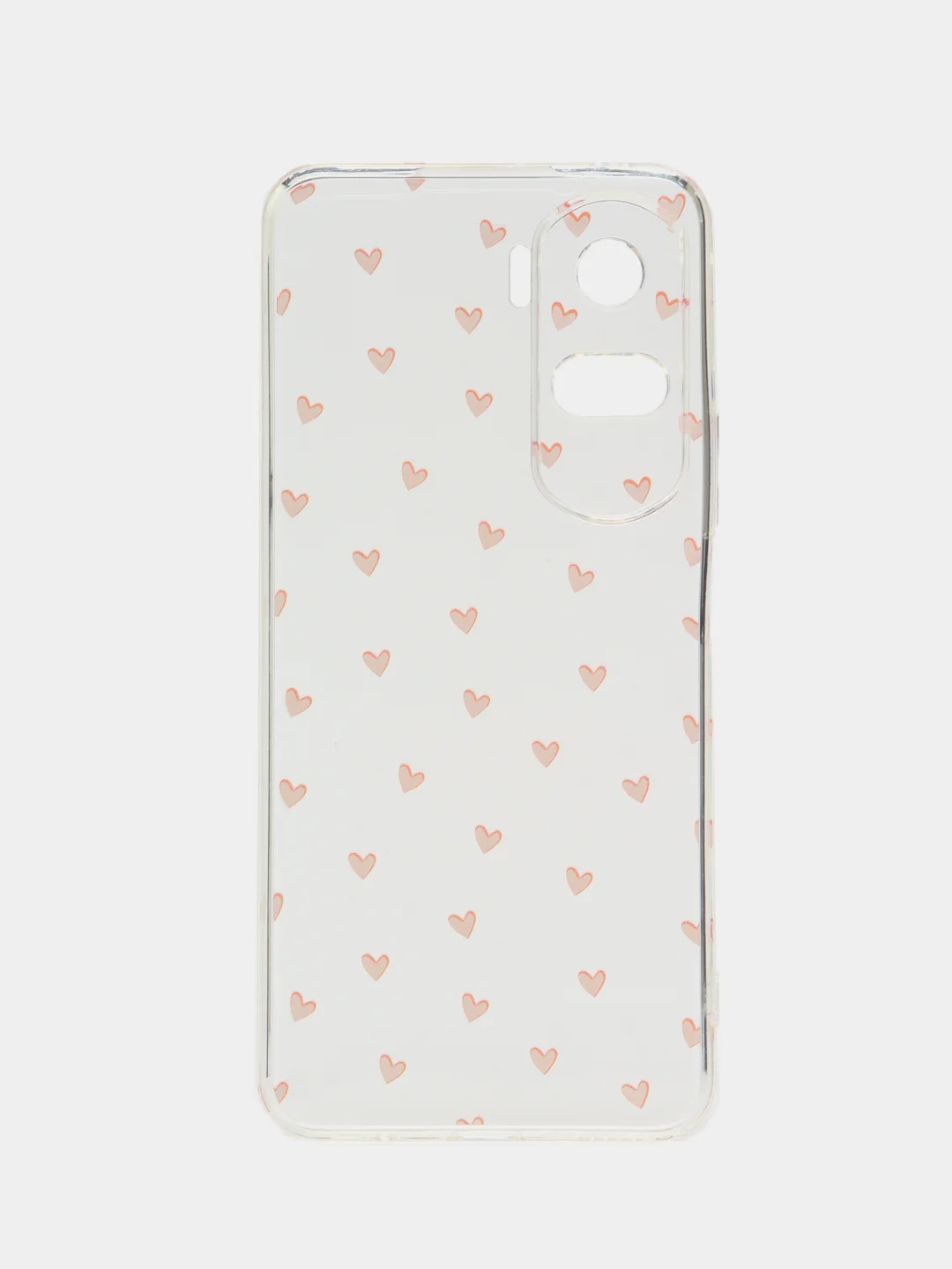 Коралловый меланж силиконовый чехол на Honor 90 Lite / Хонор 90 Лайт прозрачный, с рисунком, защита камеры