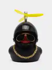 Хром утка игрушка в машину, уточка в машину в шлеме с пропеллером в очках