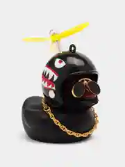 Тёмно-коричневый утка игрушка в машину, уточка в машину в шлеме с пропеллером в очках