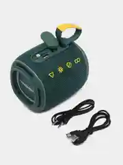 Тёмно-зелёный портативная Bluetooth колонка HOPESTAR P63 с RGB подсветкой, TWS, Premium