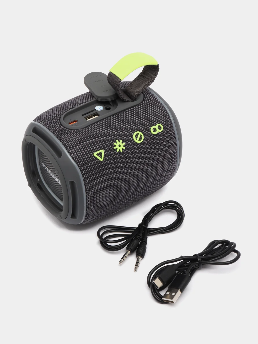 Тёмно-серый портативная Bluetooth колонка HOPESTAR P63 с RGB подсветкой, TWS, Premium