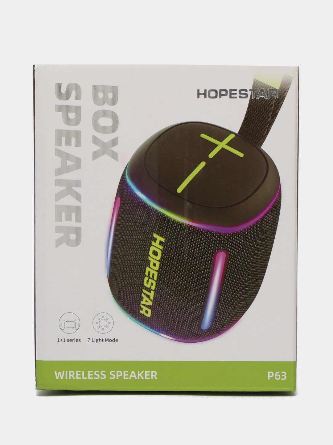 Тёмно-серый портативная Bluetooth колонка HOPESTAR P63 с RGB подсветкой, TWS, Premium