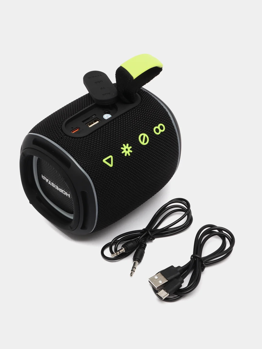 Тёмно-серый портативная Bluetooth колонка HOPESTAR P63 с RGB подсветкой, TWS, Premium