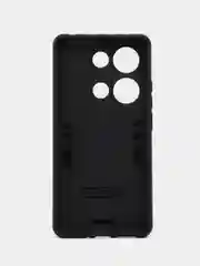 Синий чехол Xiaomi Redmi Note 13 Pro 4G/Poco M6 Pro 4G противоударный с подставкой кольцом