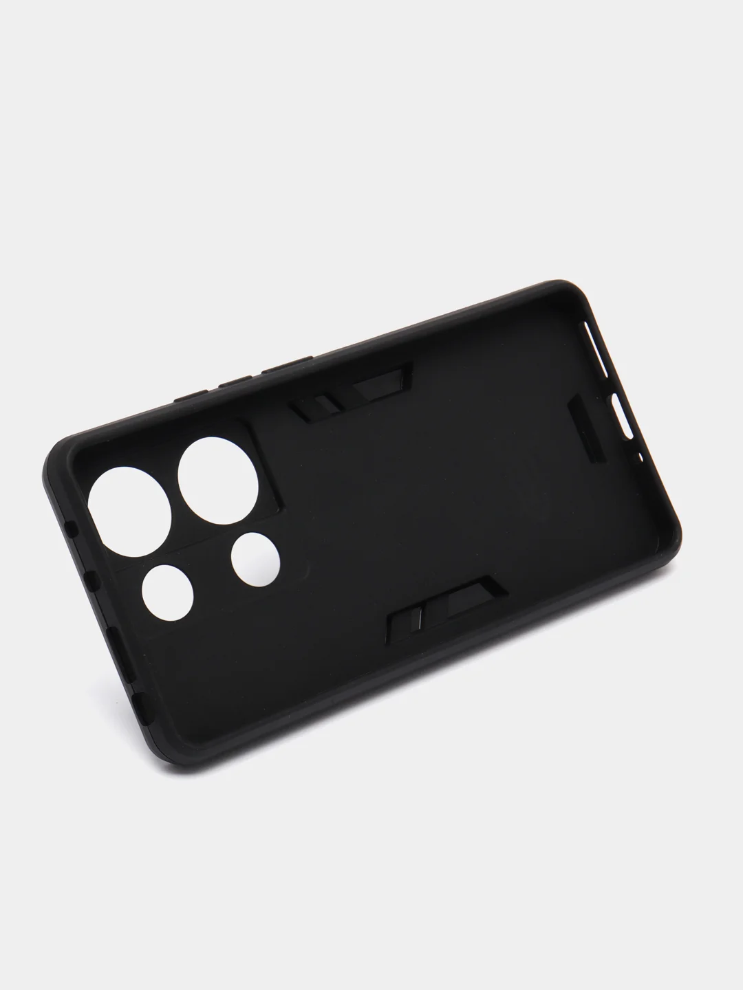Синий чехол Xiaomi Redmi Note 13 Pro 4G/Poco M6 Pro 4G противоударный с подставкой кольцом