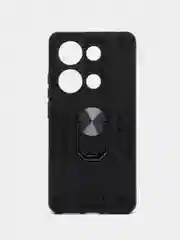 Синий чехол Xiaomi Redmi Note 13 Pro 4G/Poco M6 Pro 4G противоударный с подставкой кольцом