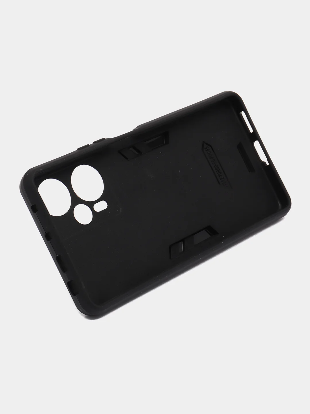 Синий чехол Xiaomi POCO F5/Redmi Note 12 Turbo противоударный с металлической подставкой кольцом