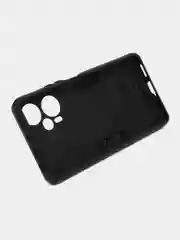 Синий чехол Xiaomi POCO F5/Redmi Note 12 Turbo противоударный с металлической подставкой кольцом
