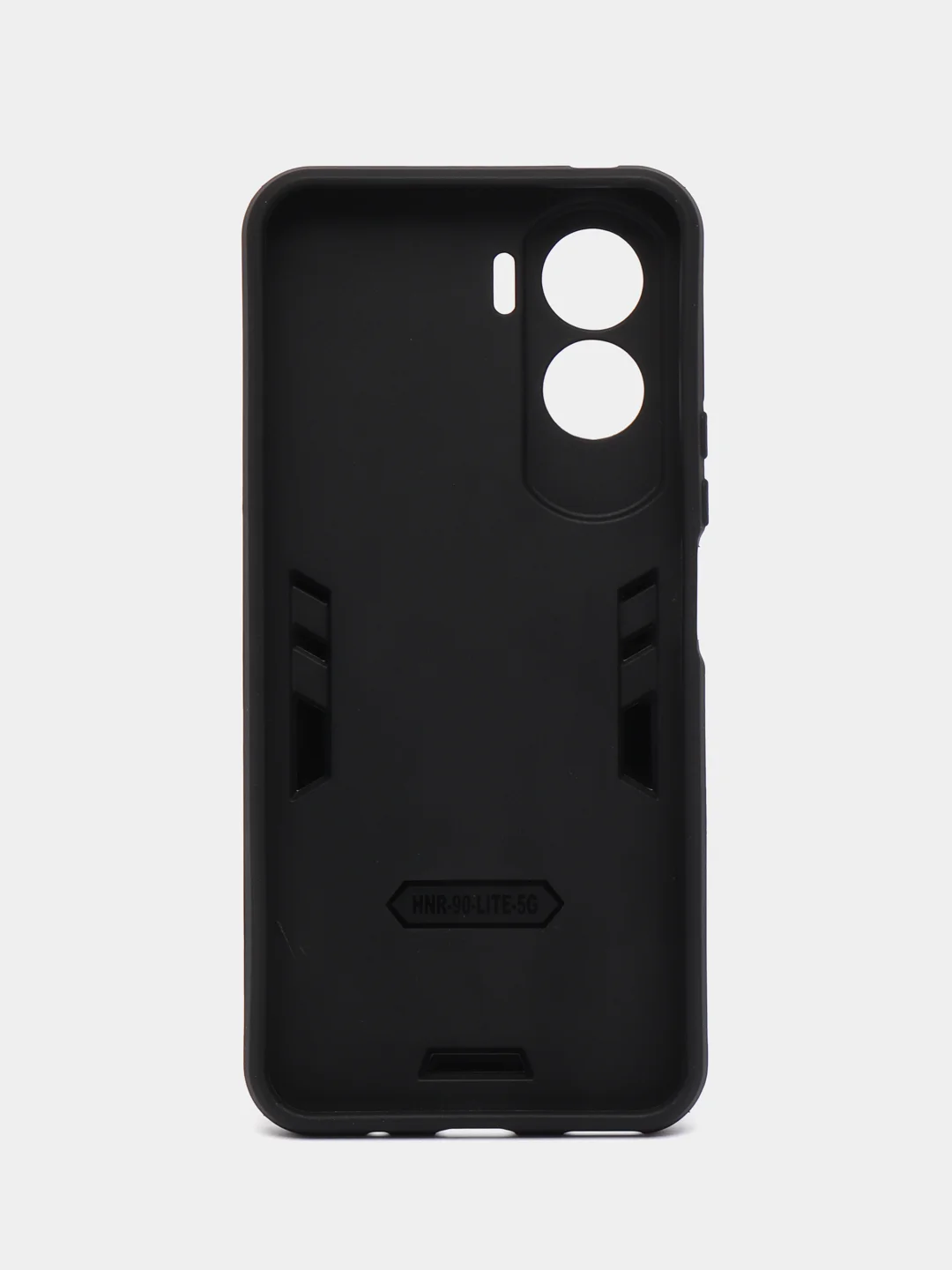 Черный чехол Honor 90 Lite (Хонор 90 Лайт) противоударный, с металлической подставкой кольцом