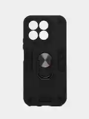 Черный чехол HONOR X8B (ХОНОР Х8Б) противоударный, с металлической подставкой кольцом
