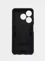Черный чехол для Tecno Spark 10 / 10C противоударный, с металлической подставкой кольцом