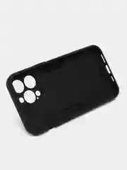 Черный чехол iPhone 14 Pro Max (Айфон) противоударный, с металлической подставкой кольцом