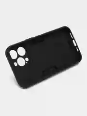 Черный чехол iPhone 15 Pro Max противоударный, с металлической подставкой кольцом