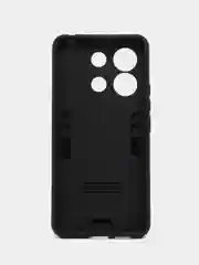 Синий чехол Xiaomi Poco X6 (Сяоми Поко Х6) противоударный, с металлической подставкой кольцом