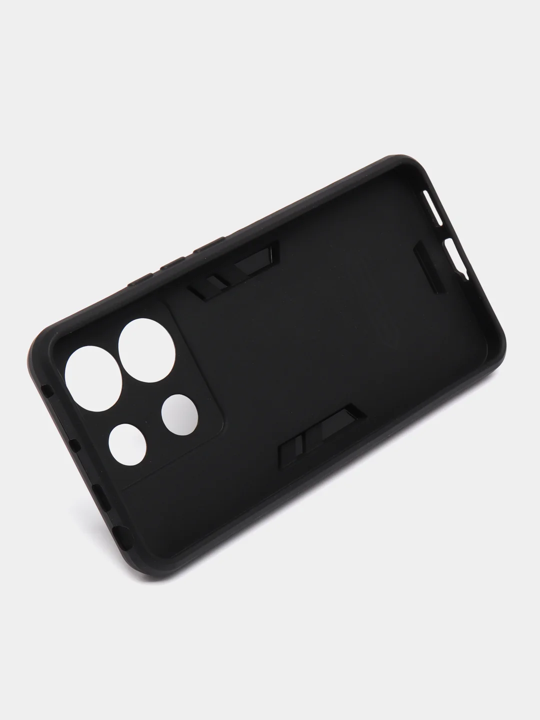 Синий чехол Xiaomi Poco X6 (Сяоми Поко Х6) противоударный, с металлической подставкой кольцом