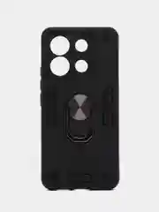 Синий чехол Xiaomi Poco X6 (Сяоми Поко Х6) противоударный, с металлической подставкой кольцом