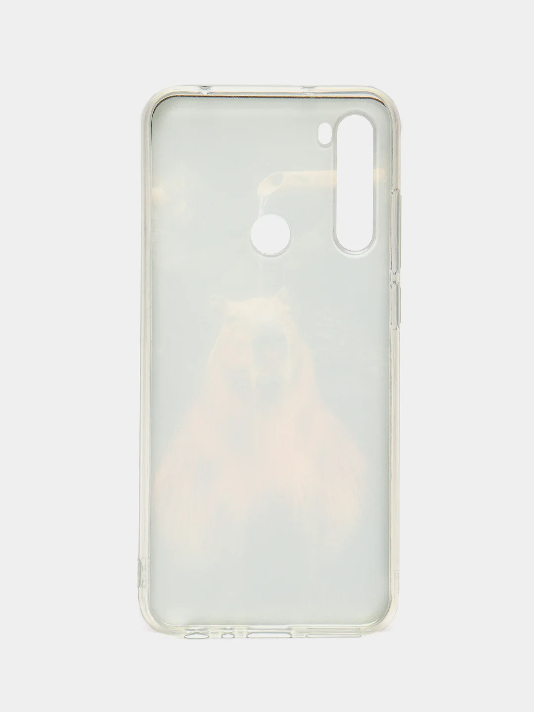 Коричневый чехол на Xiaomi Redmi Note 8T / Сяоми Редми Нот 8T прозрачный, с рисунком, защита камеры