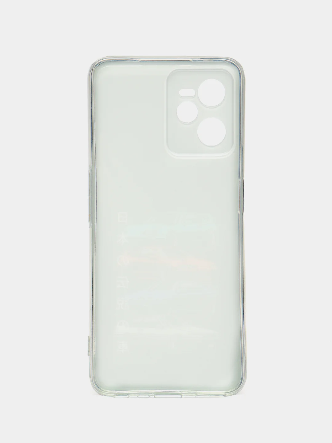 Хром силиконовый чехол на Realme C35 / Реалми С35 прозрачный, с рисунком, защита камеры