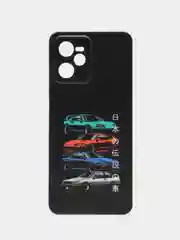 Хром силиконовый чехол на Realme C35 / Реалми С35 прозрачный, с рисунком, защита камеры
