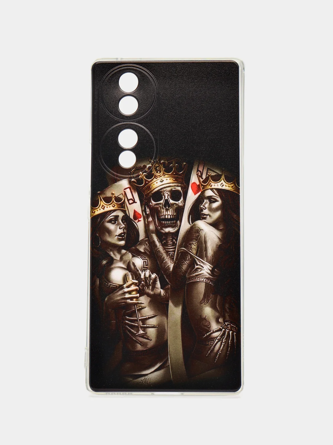 Оливковый силиконовый чехол на Honor 70 / Хонор 70 прозрачный, с рисунком, защита камеры