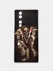 Оливковый силиконовый чехол на Honor 70 / Хонор 70 прозрачный, с рисунком, защита камеры