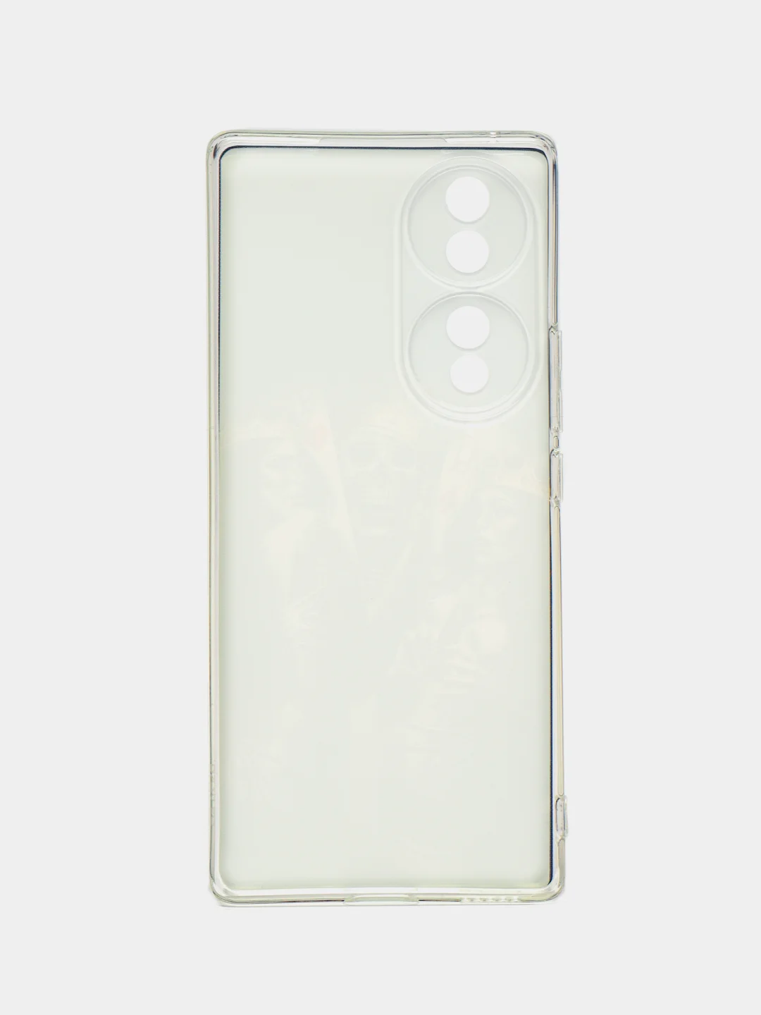 Оливковый силиконовый чехол на Honor 70 / Хонор 70 прозрачный, с рисунком, защита камеры