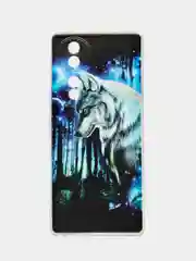 Синий силиконовый чехол на Honor 70 / Хонор 70 прозрачный, с рисунком, защита камеры