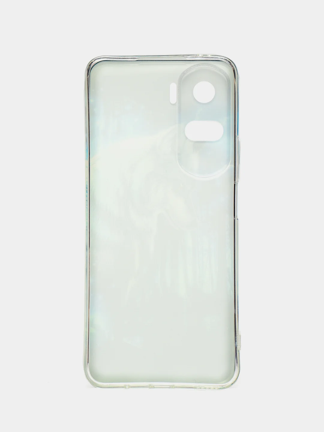 Синий силиконовый чехол на Honor 90 Lite / Хонор 90 Лайт прозрачный, с рисунком, защита камеры