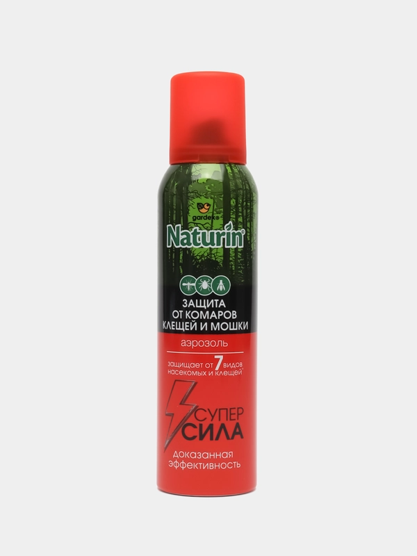 Аэрозоль от комаров, клещей и мошки, 165 мл Gardex Naturin