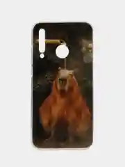 Коричневый чехол на Honor 10i/20 Lite 2019/20e/Huawei P Smart Plus 2019 / Хонор 10i прозрачный