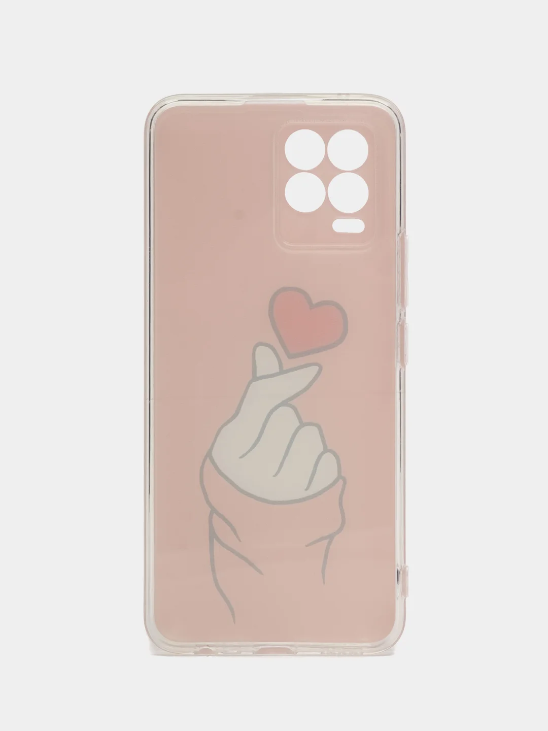 Коралловый чехол на Oppo Realme 8/8 Pro / Реалми 8/8 Про прозрачный, с рисунком, защита камеры