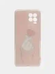 Коралловый чехол на Oppo Realme 8/8 Pro / Реалми 8/8 Про прозрачный, с рисунком, защита камеры