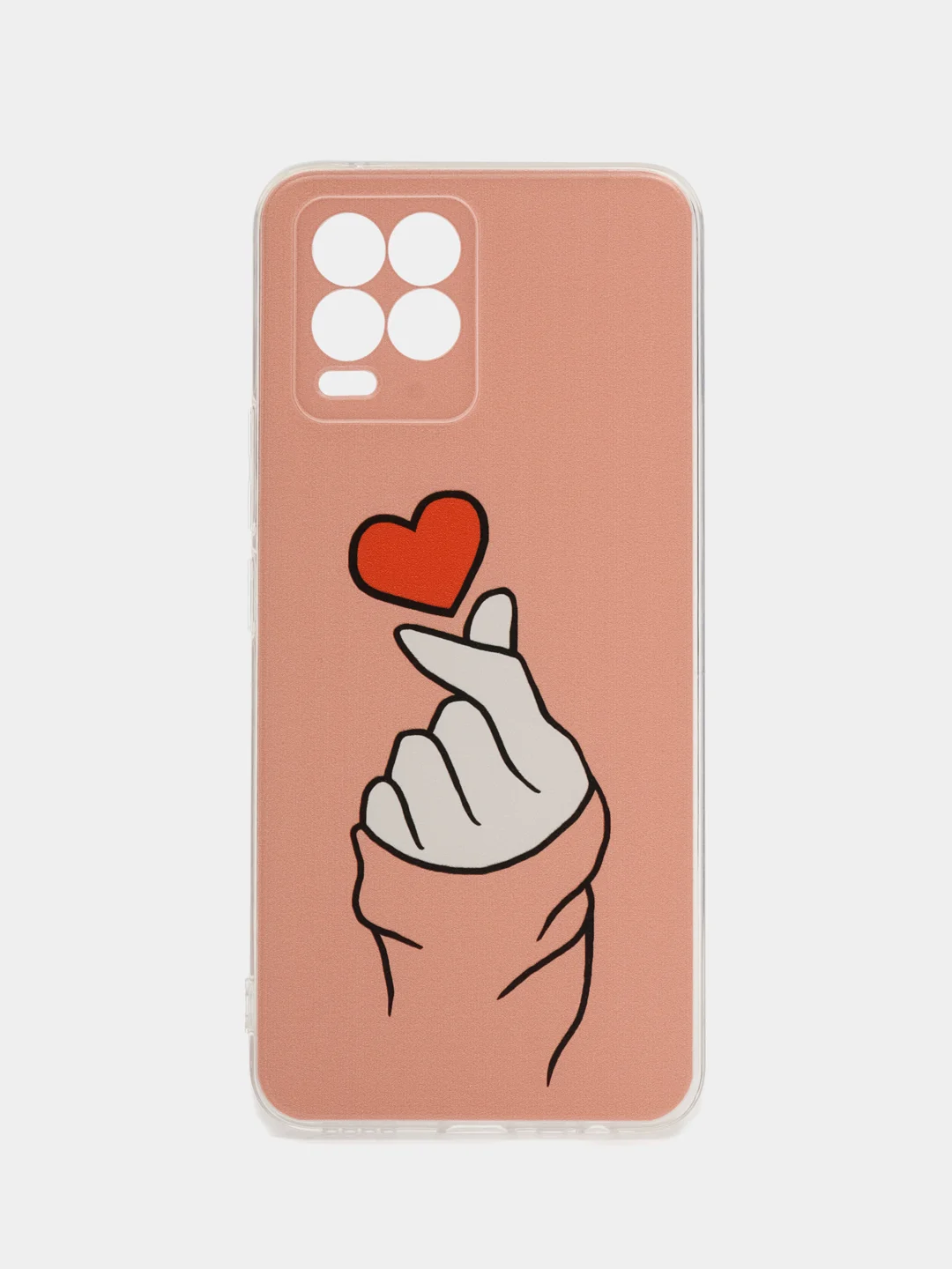Коралловый чехол на Oppo Realme 8/8 Pro / Реалми 8/8 Про прозрачный, с рисунком, защита камеры
