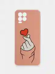 Коралловый чехол на Oppo Realme 8/8 Pro / Реалми 8/8 Про прозрачный, с рисунком, защита камеры